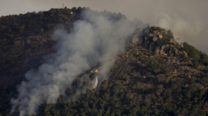 Tren queda detenido en España en medio de las llamas por los incendios forestales