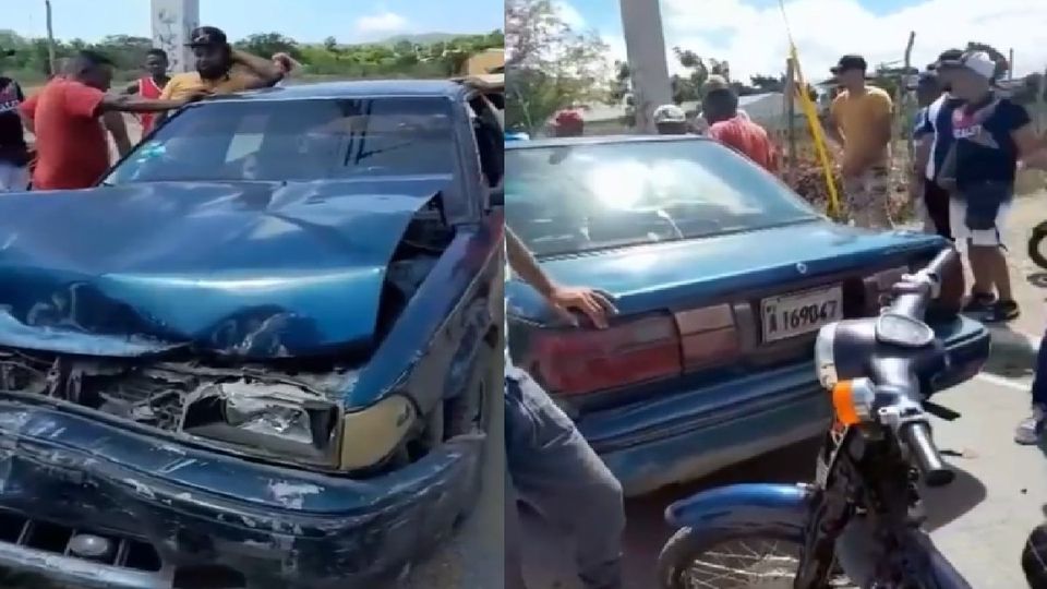 VIDEO: Niño de 12 años se roba carro en Los Guandules y lo choca