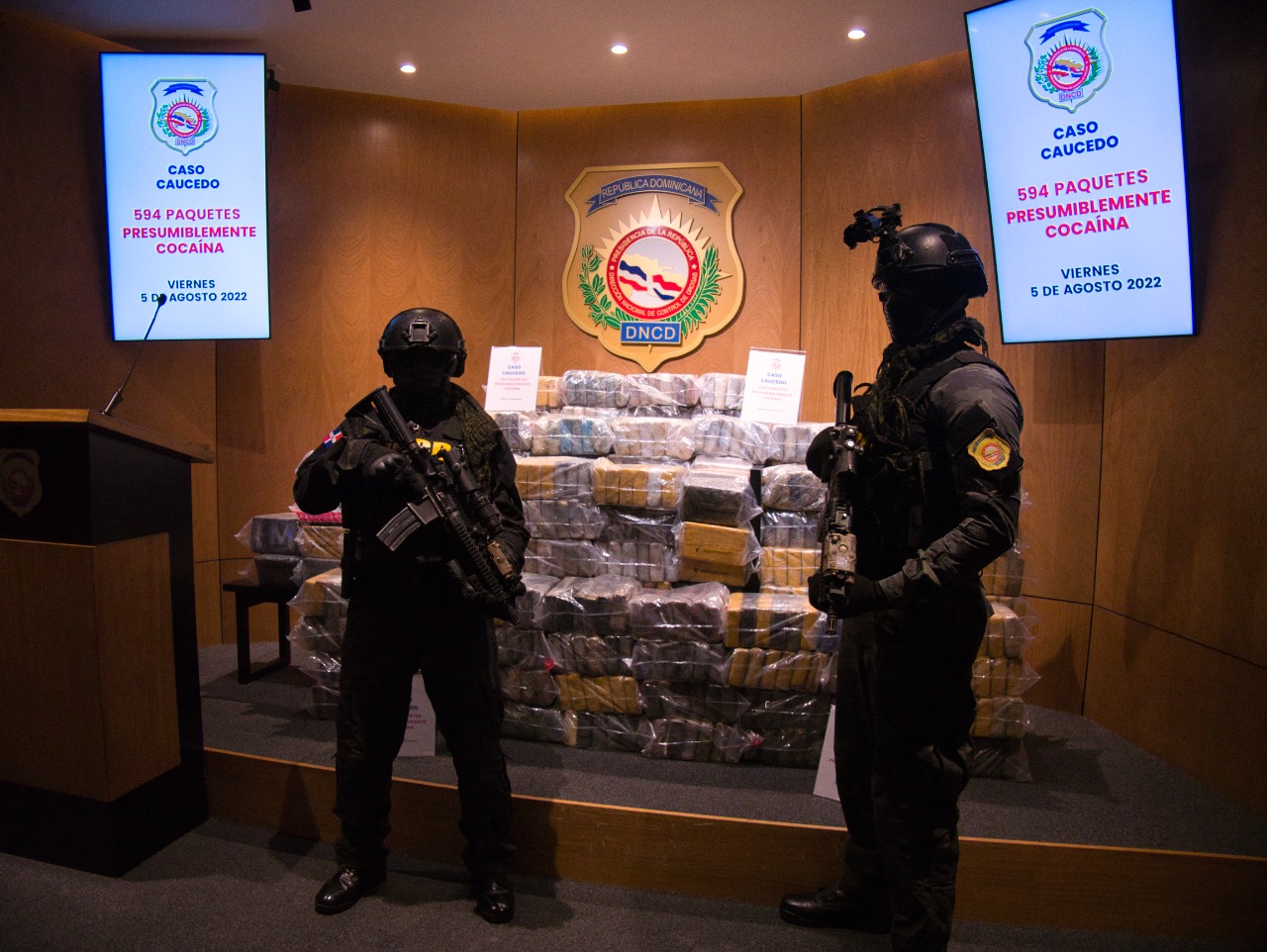 DNCD frustra envío a Bélgica de 594 paquetes presumiblemente de cocaína