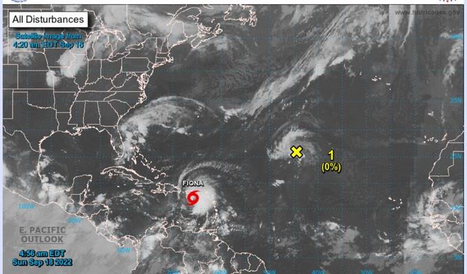 Tormenta tropical Fiona podría llegar como huracán a RD este domingo