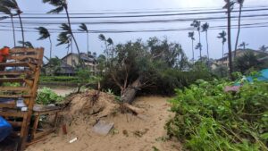 Daños en Samaná tras el paso del huracán Fiona 