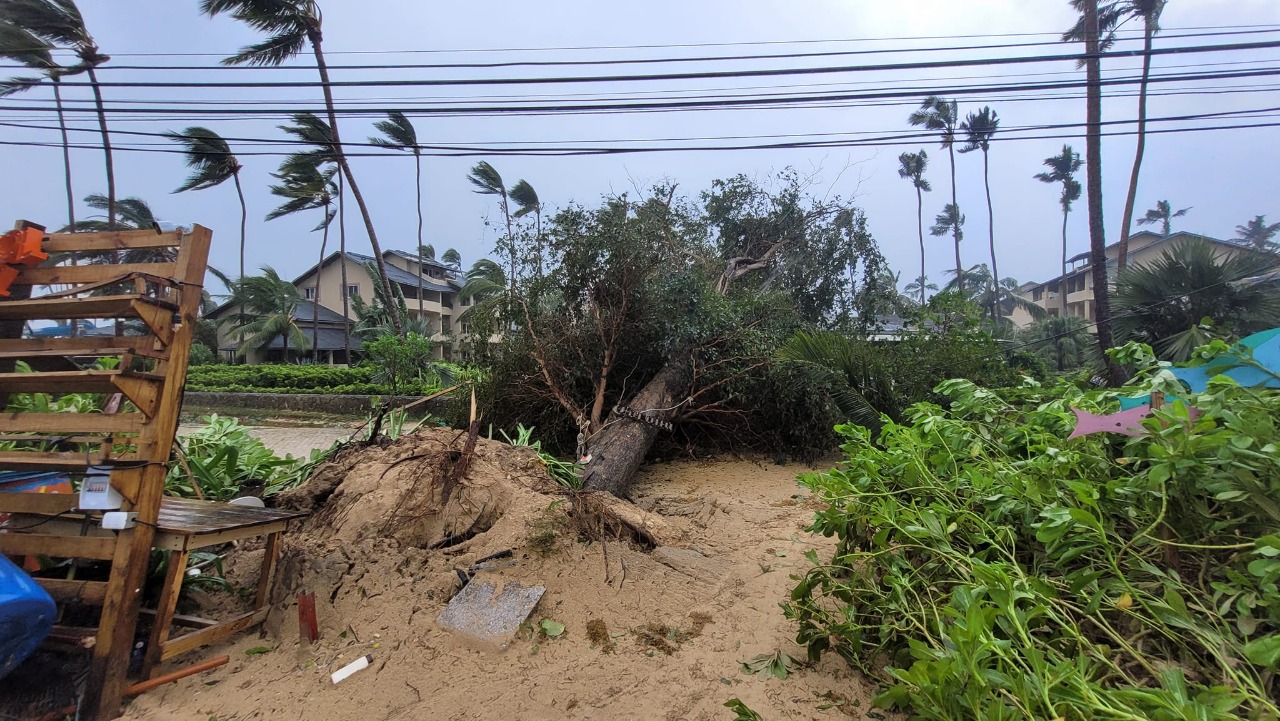 Daños en Samaná tras el paso del huracán Fiona