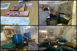 Policía y Ministerio Público desmantelan laboratorio clandestino de preparar 