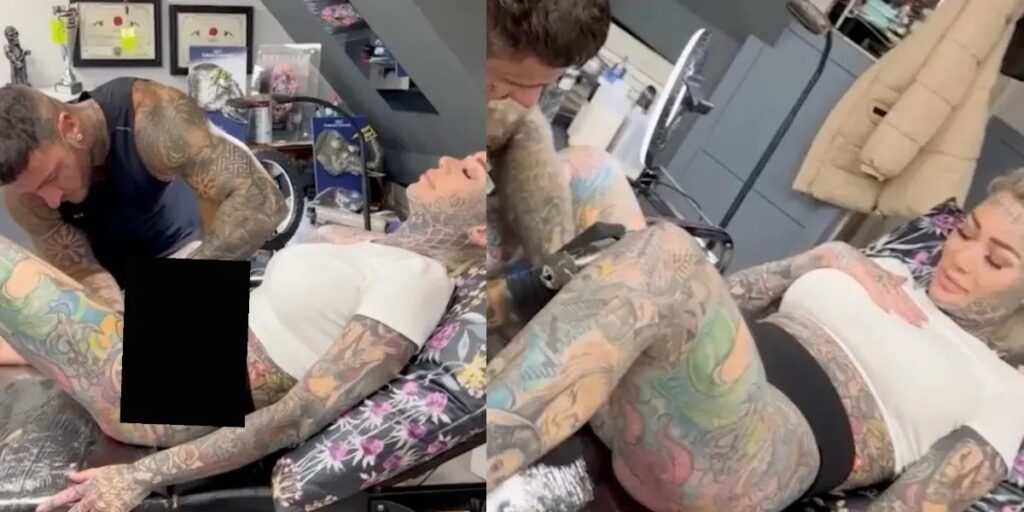 Mujer presume tener la zona íntima más tatuada del mundo