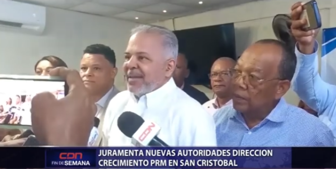 Juramentan nuevas autoridades Dirección Crecimiento PRM en San Cristóbal