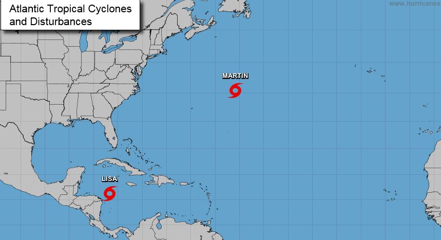 La tormenta tropical Martin se forma en la cuenca del Atlántico