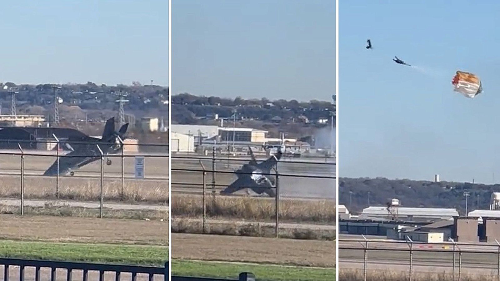 Piloto sale expulsado de avión durante aterrizaje forzoso en Texas