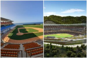 Los estadios de La Guaira (izq) y La Rinconada en Caracas (der) son las sedes de la Serie del Caribe 2023 en Venezuela