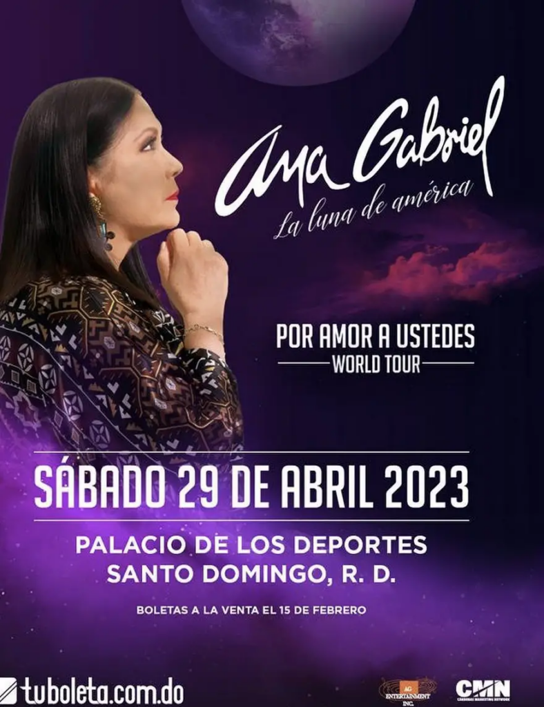 Ana Gabriel incluye a República Dominicana a su gira 2023
