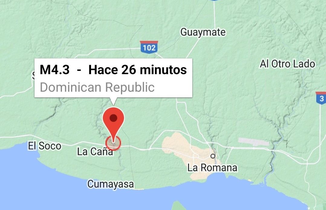 Se registró un sismo de magnitud 4.6 en el Este del país