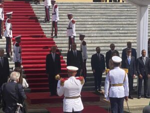 Presidente Abinader recibe a su homólogo de la República Portuguesa