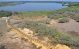 Medio Ambiente visita Laguna Saladillo, para contactar supuestos daños por construcción muro fronterizo 