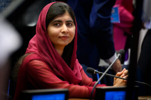 Malala Yousafzai, 2014 Nobel Peace Prize Laureate, UN Messenger of Peace and co-founder of the Malala Fund, attends 