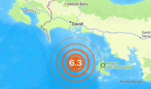 Sismo de magnitud 6,3 sacude la costa de Panamá