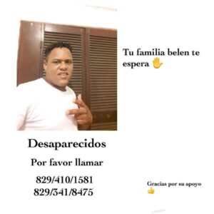 Reportan hombre desaparecido en el barrio Los Guandules