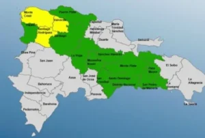 COE: aumentan a 15 las provincias en alerta por vaguada