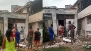Derrumbe en La Habana deja a cubana atrapada bajo los escombros
