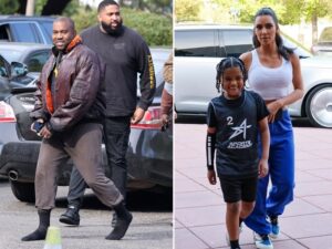 Kim Kardashian y Kanye West juntos para apoyar a su hijo Saint
