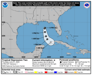 Depresión Tropical 2: el primer sistema climático de la temporada de huracanes 2023
