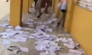 Estudiantes del Liceo José Espinal Lugo despiden el año escolar en medio de caos y desorden