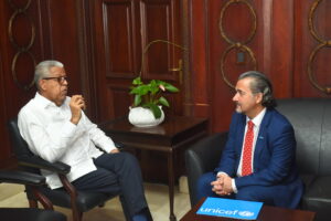 Nuevo representante de UNICEF en República Dominicana reitera compromiso con la niñez y adolescencia al presentar cartas credenciales 