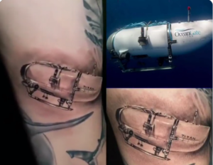 Brasileño se viraliza tras tatuarse el submarino Titán