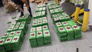 Ocupan 400 paquetes de presunta cocaína en cargamento de guineos
