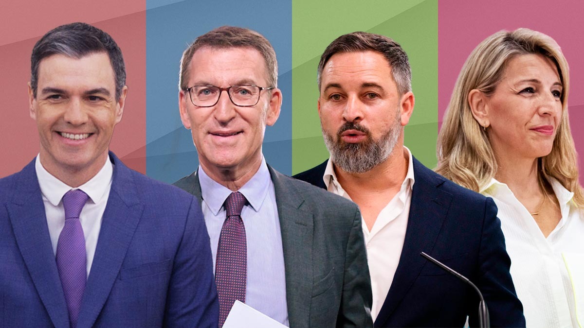 Los cuatro que optan al poder en las elecciones en España