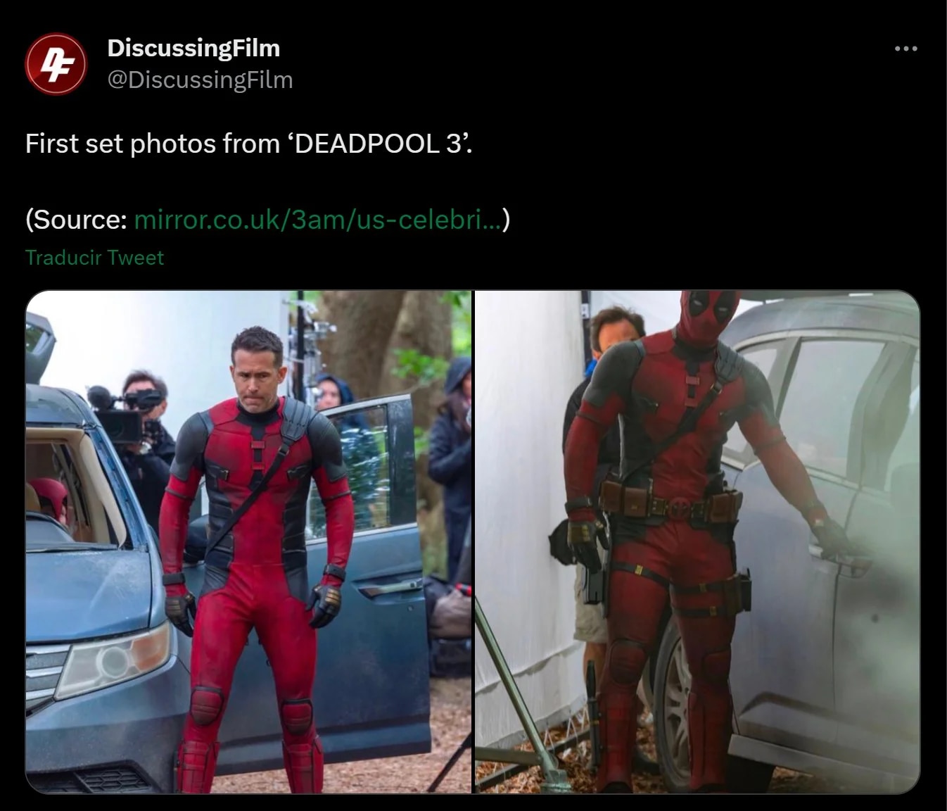 “Deadpool 3″: Ryan Reynolds En Fotos Filtradas Desde El Set