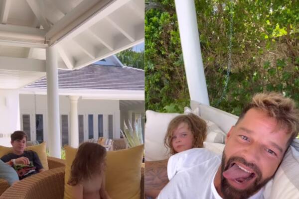 Ricky Martin llega a República Dominicana con sus hijos para su espectáculo sinfónico