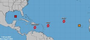 Tormenta tropical Franklin se ubica a 395 kilómetros de Santo Domingo