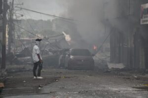 Imágenes que muestran la magnitud del incendio en San Cristóbal