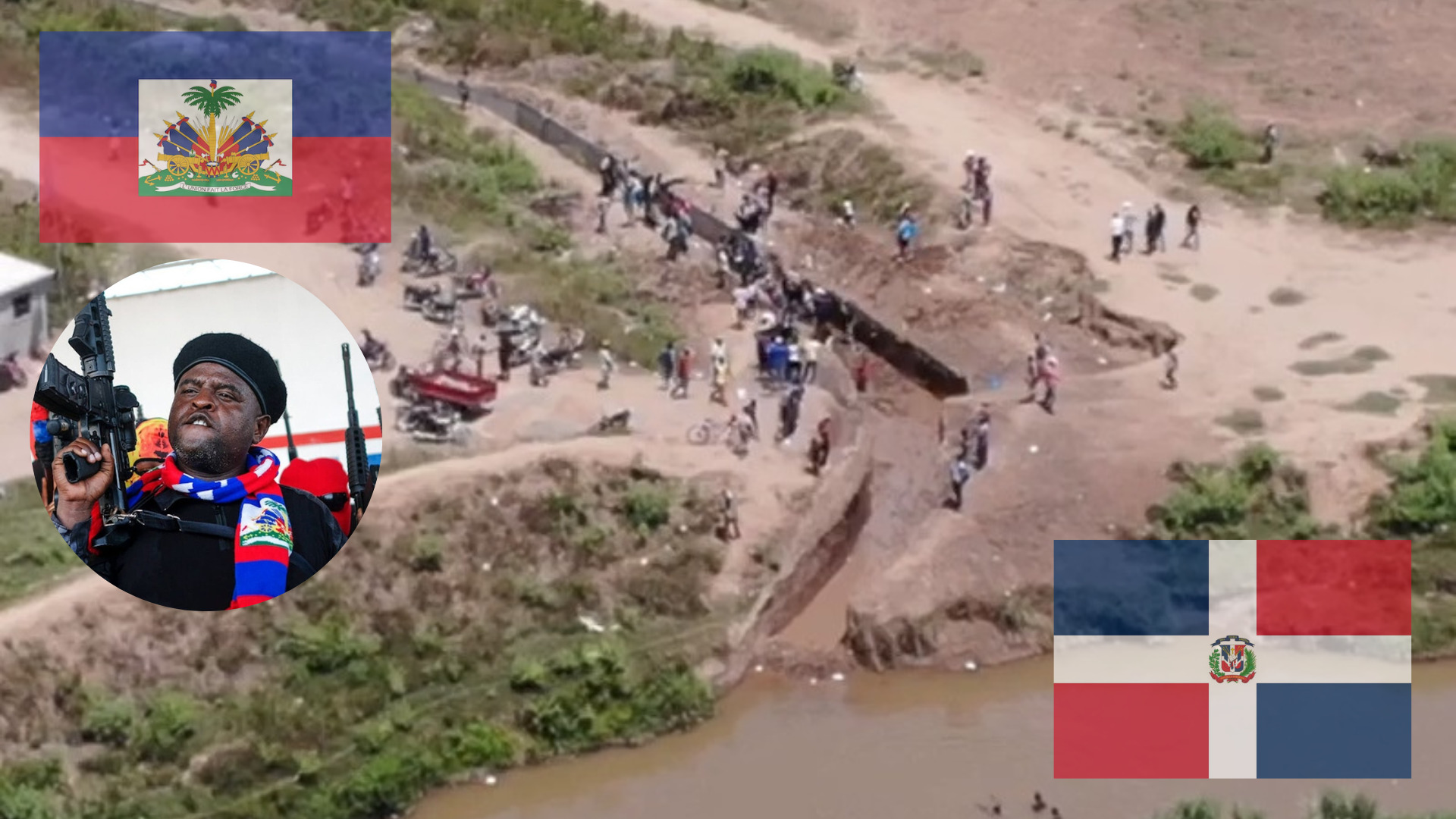 Barbacue promete a Haití apoyo con armas en construcción canal en río Masacre