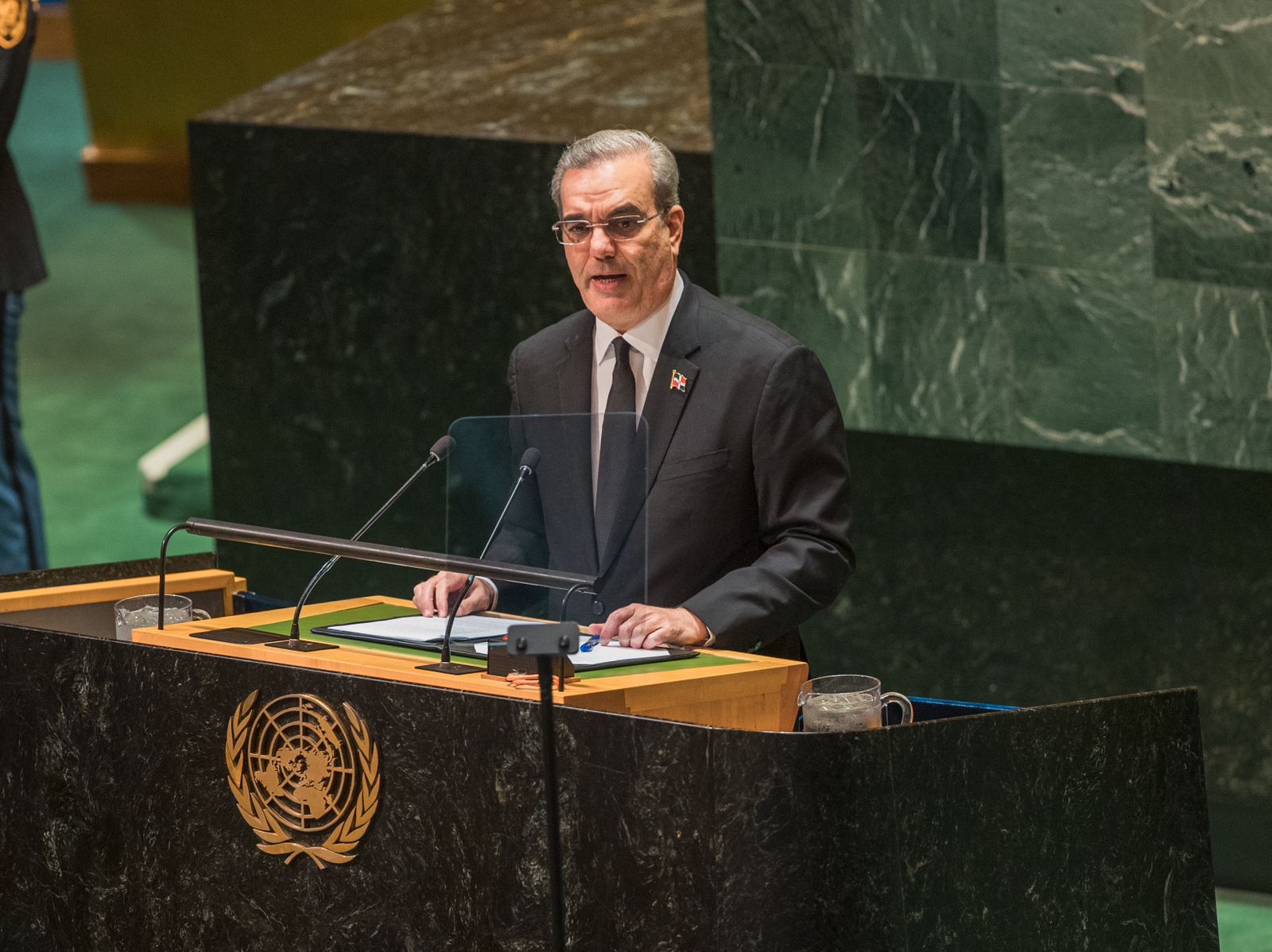 Presidente Abinader en su discurso en la ONU. Foto: fuente externa