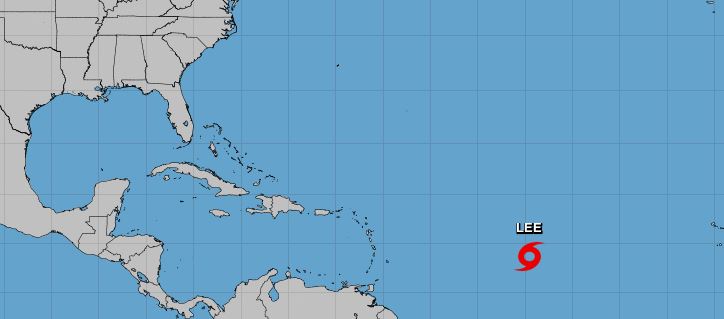 Tormenta tropical Lee ha ganado intensidad en las últimas horas y podría convertirse en huracán