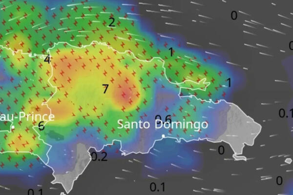 Prevén lluvias y descargas eléctricas en los próximos días en RD