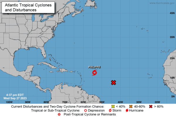 Tormenta tropical Philippe: Onamet vigila trayectoria hacia RD