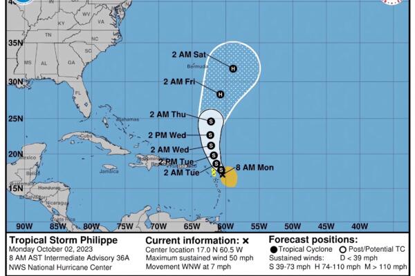 Philippe causará inundaciones en el noreste del Caribe y puede intensificarse hasta huracán
