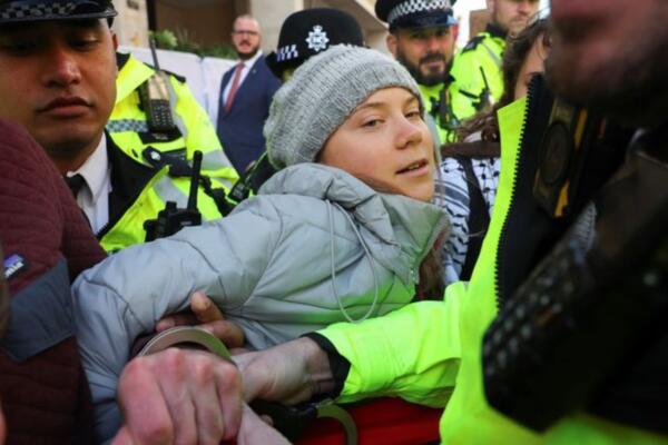 La Policía británica acusa a Greta Thunberg de un delito de desorden público