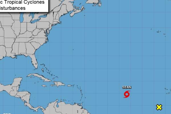 La tormenta tropical Sean se mantiene en aguas abiertas del Atlántico