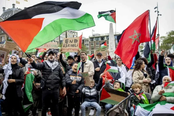 Más de 10.000 manifestantes en una manifestación pro-Palestina en Ámsterdam
