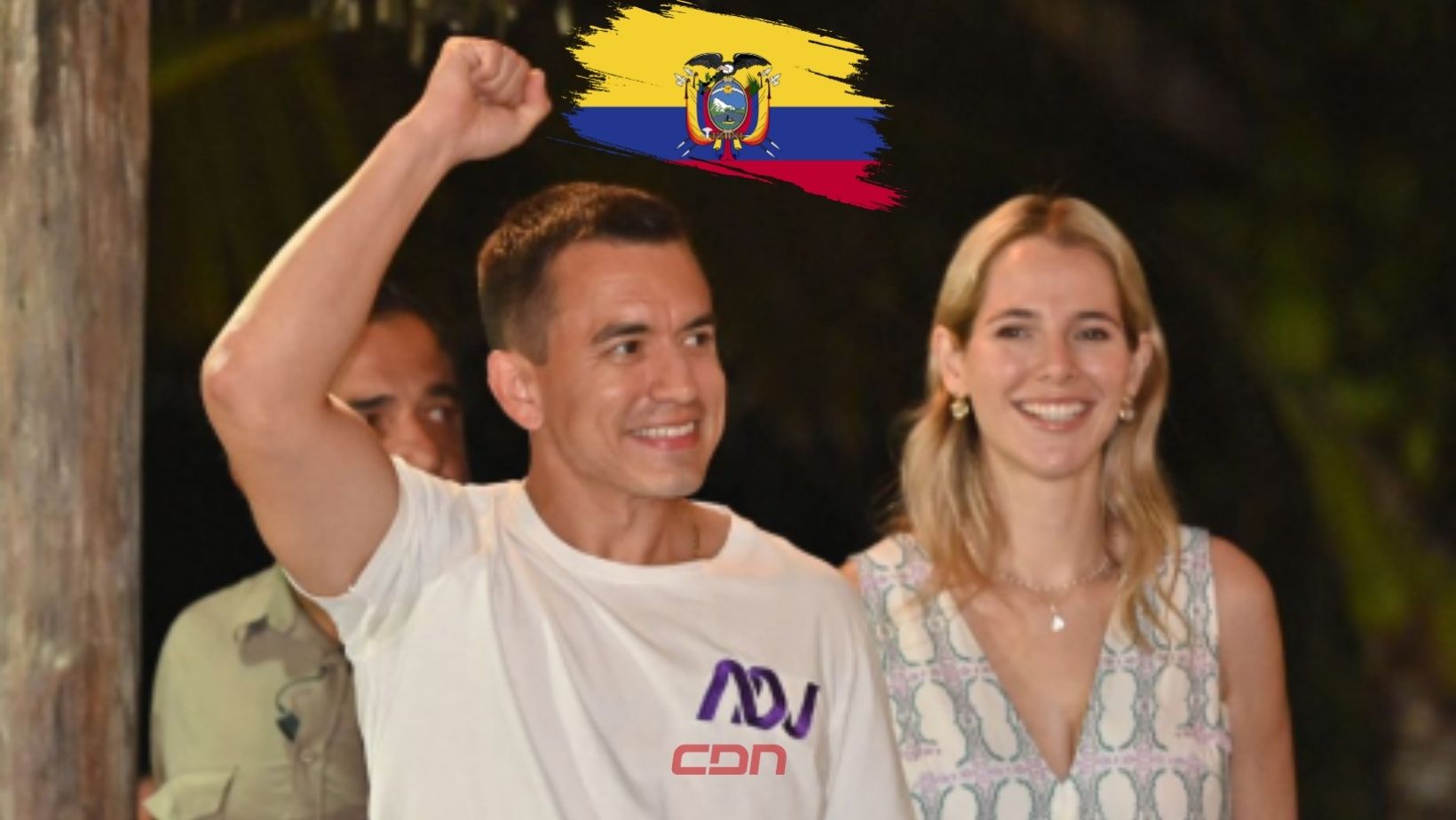 Presidente electo de Ecuador festeja su triunfo en familia