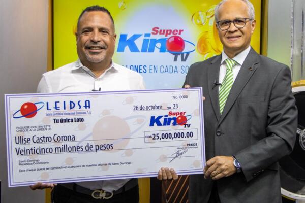 Productor de café se gana 25 millones con el Súper Kino TV de LEIDSA