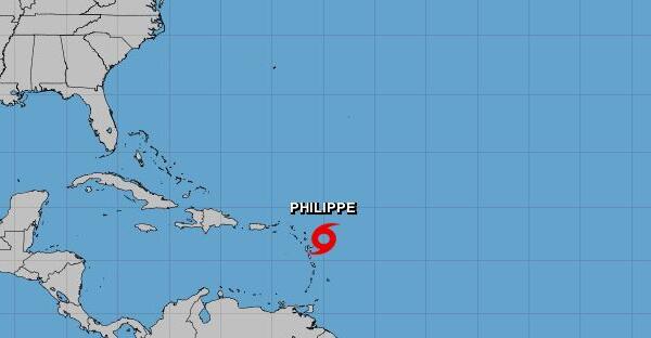 Tormenta tropical Philippe se alejará gradualmente del Caribe