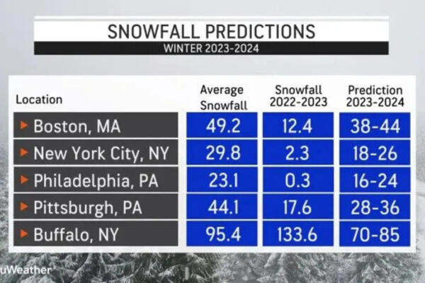 Pronostican primera nevada en Nueva York en noviembre 