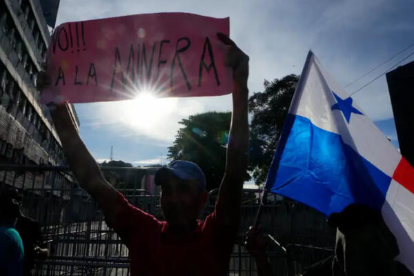 Protestas contra minera en Panamá.