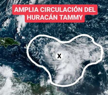 Huracán Tammy cerca a República Dominicana.
