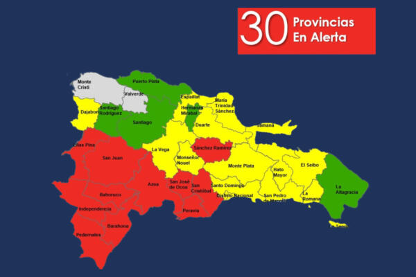 Estas son las 30 provincias en alerta por lluvias: 
Foto: COE