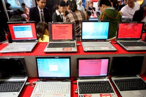 Exposición de ordenadores con internet más rápido del mercado de China (Foto fuente externa).