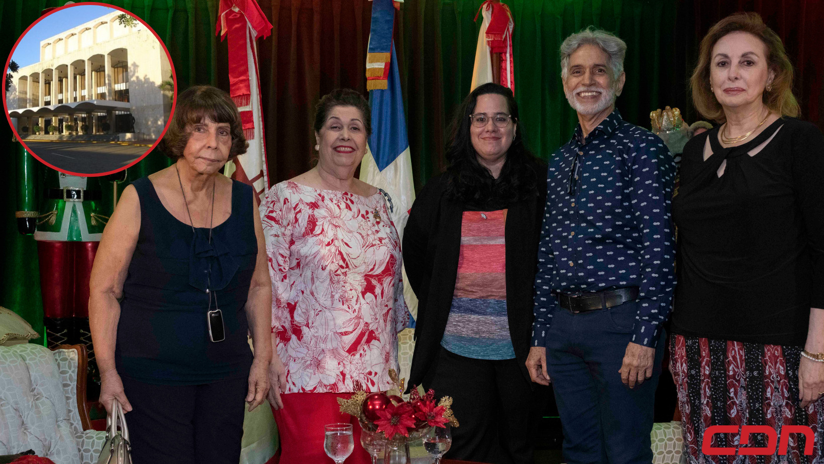 Natacha Sánchez, Exdirectora del TN_ Jenny Podestá, Presidente FATN_ Sandra Alvarado y Jochi Muñoz, Expositores del coloquio_ y Rita Espaillat, Tesorera FATN.